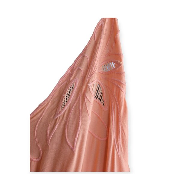 Free People sleeveless peach embroidered boho tie-waist Fonda jumpsuit | in S | - Picture 5 of 16